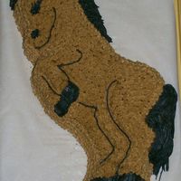 Horsey Cake I made this for my sister's birthday-she's an absolute horse FANATIC! This was done to look like her new show horse. Butter...