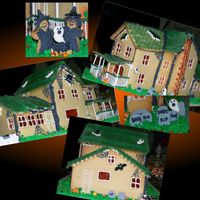 Completed Haunted House This is a replica of my house done up for Halloween. I especially love my graveyard- and yes, that is my mother and I in front by the...
