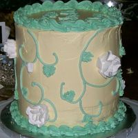 Birthday Cake 3 layers of Cinnamon Banana cake with Banana mousse filling. The icing is cool whip with extra vanilla and powdered sugar whipped to make...