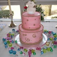 My First Real Attempt At Buttercream... Baby shower cake for my cousin- thank goodness it was a gift and nobody had to pay for this ugly thing! Ok, it's not that bad, but I...