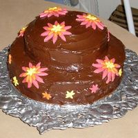 Bridal Shower Cake I know this doesn't look like a cake for a bridal shower, but the bride specifically requested a yellow cake with chocolate icing....