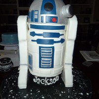 R2D2 Birthday Cake I was asked to do a 8 year old birthday cake and he wanted a r2d2. This was my first one I've done. The family loved it. I was 15...