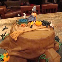 Enchanted Forest I made this cake for a fundraiser for my sons school (silent auction). I used fondant to cover the cake. I used 4-10" cakes for the...