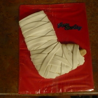 Broken Leg My dad was in a motorcycle accident a couple of weeks before his birthday. He broke the whole right side of his body so I thought this cake...