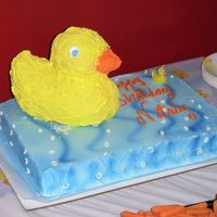 Ducky Cake This is my Daughter's first Brithday cake -- it was my first cake ever! and my first 3-d cake!