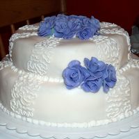 Purple Rose Wedding Cake This was my first attempt at a wedding cake.