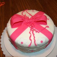 Vmc Cake This cake was made for the teachers of my daughter school on her last day. It was my first attempt at making a fondant bow.