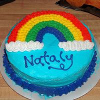 Rainbow For Nataly This was my first cake in the Wilton's class.