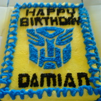 Transformers Birthday Cake 
