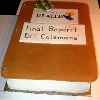 Final Report Requested something with editing marks and paper clip! Cover is textured fondant, but texture does not show up in photo. WASC with...