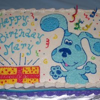 Blue's Clues Cake 1/4 sheet with buttercream
