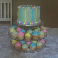 Gender Neutral Baby Shower This cake was for a baby shower where the parents didn't know the sex of the child, and there was no theme....it was really hard to...