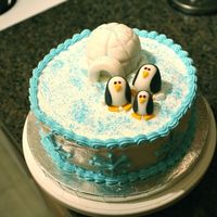 Penguin Cake BC icing and fondant