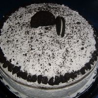 Oreo Cake Chocolate Fudge cake with Best Creme frosting, and oreos. =]