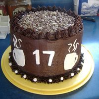 Choco-Holic Birthday. This is a cake I made for my friend for her seventeenth birthday. She is addicted to chocolate and coffee, so it is a four layered...