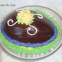 Easter Egg Wish me luck! I will email this photo to everyone I know and hope to get 5 Easter Egg cake orders of some sort.The yellow flowers and White...