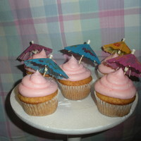 Pina Colada Cupcakes yellow pina colada cake with pina colada buttercream frosting