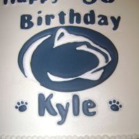 Penn State Birthday I made this for a friend of mine whose husband is a huge Penn St fan. The decorations were done in royal icing. The only issue I had with...