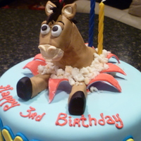 Bullseye Birthday Cake I made this cake for my sons 3rd birthday. It's my first real attempt at fondant and at a RKT sculpture, but I think overall it's...