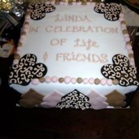 Celebration Cake This is my 2nd fondant cake and it started out to be a nightmare! I am not good at making the base smooth so that's why I added so...