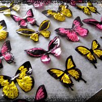 Rice Paper Butterflies My first attempt at making butterflies.