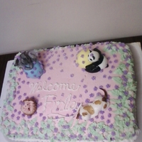 The Cute Animal Cake all the animals are made out of fondant