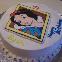 Snow White Birthday This cake was made for my neighbor's 3rd birthday. She specifically requested Snow White. Plain white box cake (little kids) with...