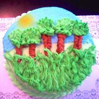 Tree Cake This was made for a friend that moved here to Georgia where it is green and there are a ton of trees so this was it. He is from the desert...