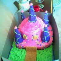 Pink Castle With Purple Sparkle Turrets I got the inspiration off this site,, thanks!!