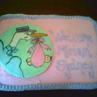 Baby Shower With Fondant Topper I saw this done on a cake here on this gallery and loved it so I did it on fondant as a fondant topper which she could keep as a keepsake....