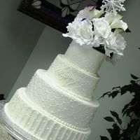4 Tier Winter Wedding Cake 