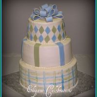 Blue Sage & Cream Baby Shower With Bow 