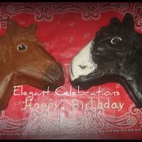 Two Horses Carved out of 9x13 sheets. Inspired by others on CC. All buttercream