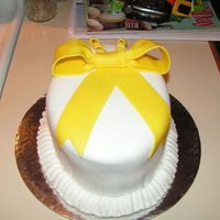 Fondant Cake - Wilton Course 3 My first cake with [Wilton] fondant. Cake is chocolate fudge with Hungarian icing between layers and crumb coating. December 13, 2007