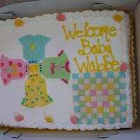 Baby Cake BC with fondant accents