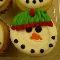 Snowman Cupcakes BC icing on cupcakes