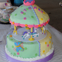 Carousel Cake a carousel cake for my cousin turning one