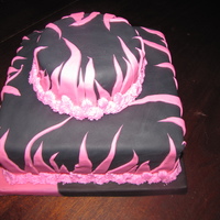 Black And Pink Flames Everybody I ask says these don't look like flames but I tried..at least the customer was happy.
