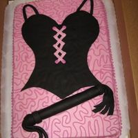 Bridal/lingerie Shower This was inspired by mollye's work. BC Icing, lingerie and whip were Black Fondant.