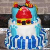 Blues Clues a 3 tier blue clues cake! This was a lot of fun to make!