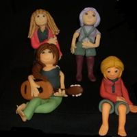 The Hannah Montana Gang Here's all four of the figures for my daughter's b-day cake. (Hannah Montana, Lola Luftnagle,Miley Stewart, and Lilly Truscott.)...