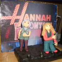 Closeup Of Hannah&lola This is a close up of Hannah Montana and Lola on the stage of the cake I made.