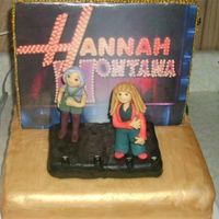 Stagescene This is the cake I've made for my daughter's 4th b-day. It's a Hannah Montana cake and it's in two sections. The front...