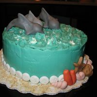 Dolphin Cake Made for my niece who loves dolphins. When I showed her the cakes by Jackie and mommacakes, she wanted one. I don't really have the...