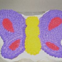 Butterfly Vanilla cake with buttercream icing