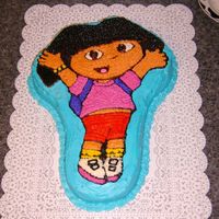 Dora I did this cake a couple years ago for a friend of my son's. It is yellow cake with BC icing.