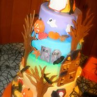 Halloween Wedding Cake This was too much fun!!