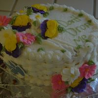 Basket Weave For Wilton Class on the way into michaels to take the class I dropped this cake so I smoothed it all out and added everything to it. on the way home the lid...