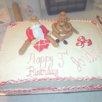Santa Birthday Cake My 1st attempt at something like this! I laugh everytime I look at it!!