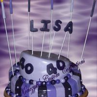 Purple 40Th Whimsical Cake This cake was a whole lot of firsts for me!! It was for my SIL 40th birthday. I'd never done an whimsical cake before and boy did I...